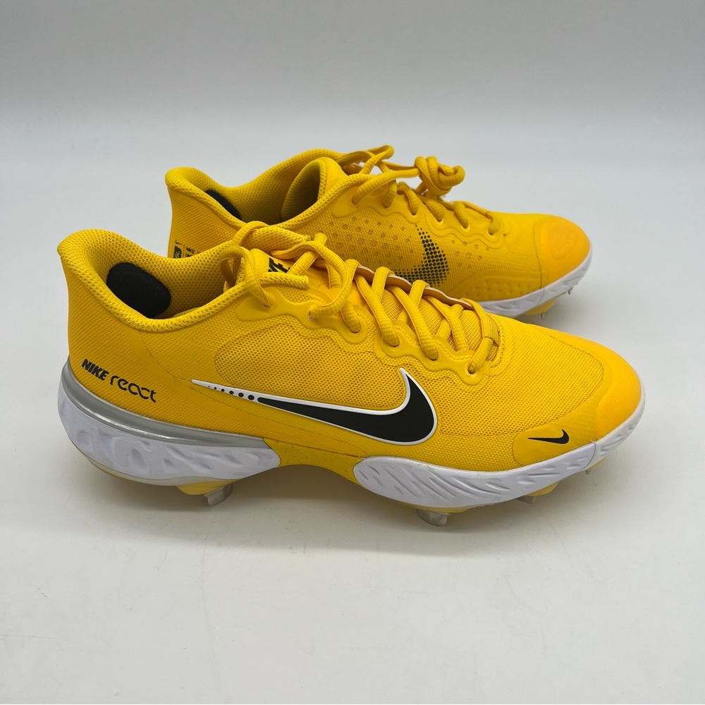 NWT Nike React Alpha Huarache 3 Baseball Softball Unisex Yellow Cleats Shoes